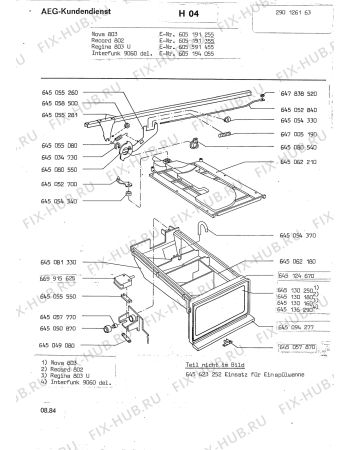 Взрыв-схема посудомоечной машины Aeg LAVNOVA 803 - Схема узла Section9